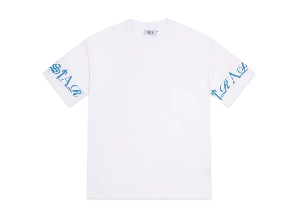TRAPSTAR Script Tee "White/Blue"