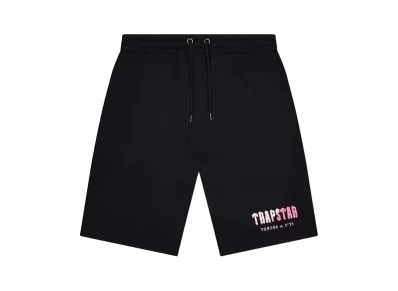 TRAPSTAR Decoded Chenille Short Set "Black/Pink"