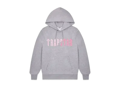 TRAPSTAR Decoded Chenille Hooded Shorts Set "Grey/Pink"