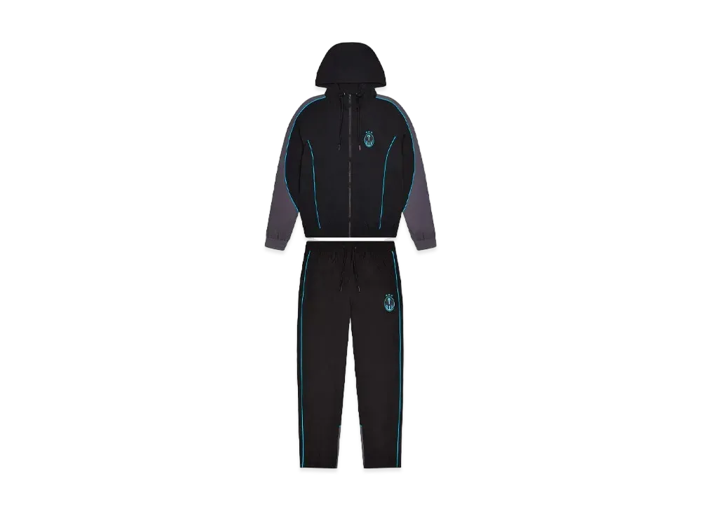 TRAPSTAR Irongate Crest Shell Tracksuit "Black/Teal"
