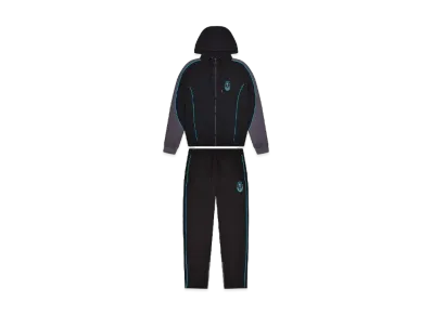 TRAPSTAR Irongate Crest Shell Tracksuit "Black/Teal"
