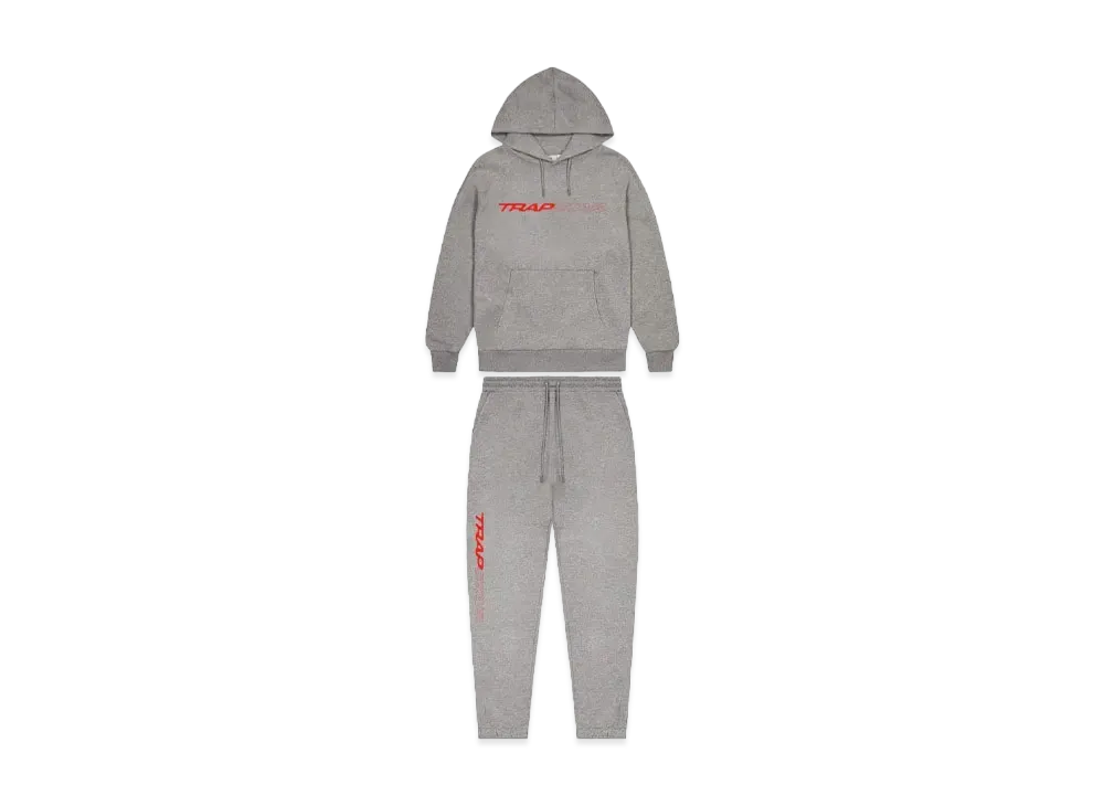 TRAPSTAR Full Speed Tracksuit "Grey/Red"
