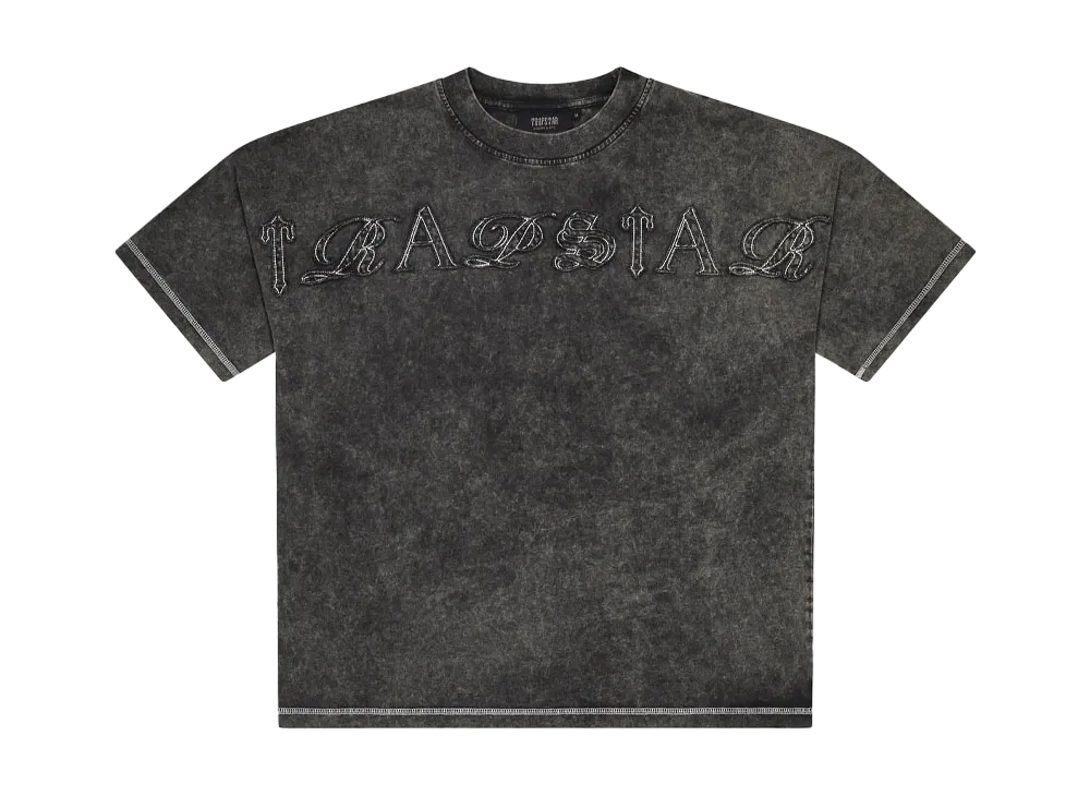TRAPSTAR Patchwork Script T-Shirt Shorts Set "Grey"