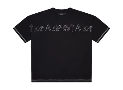 TRAPSTAR Patchwork Script T-Shirt Shorts Set "Black"