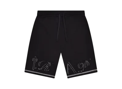 TRAPSTAR Patchwork Script T-Shirt Shorts Set "Black"