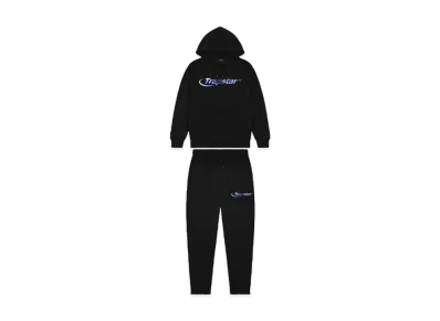 TRAPSTAR Hyperdrive Midnight Chrome Hooded Tracksuit "Black"