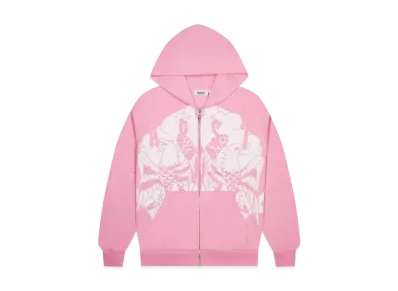 TRAPSTAR x Ed Hardy Irongate Zip Through Hoodie "Pink"