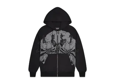 TRAPSTAR x Ed Hardy Irongate Zip Through Hoodie "Black"