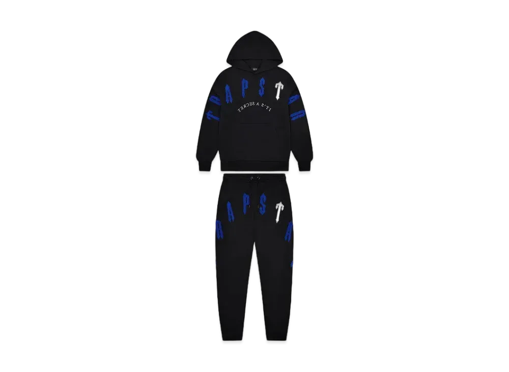TRAPSTAR Irongate Arch Chenille 2.0 Tracksuit "Black/Blue/White"