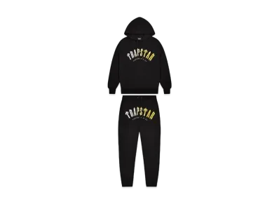 TRAPSTAR Decoded Hooded Gel Tracksuit "Black/Yellow"