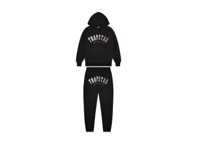 TRAPSTAR Decoded Hooded Gel Tracksuit "Black/Purple"