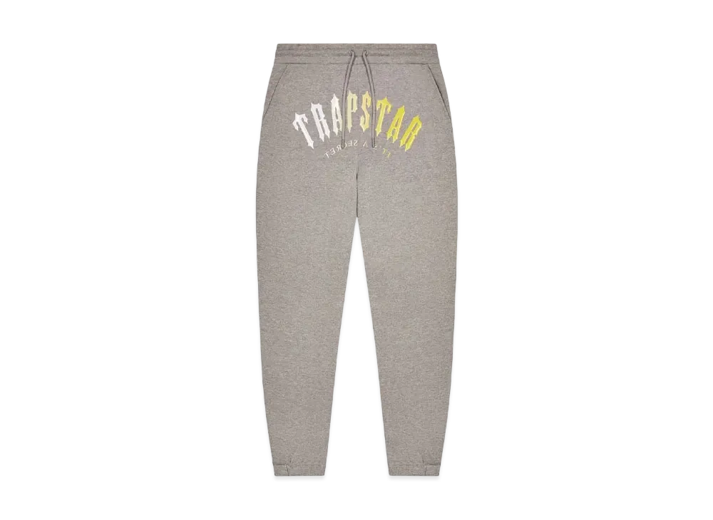 TRAPSTAR Decoded Hooded Gel Tracksuit "Grey/Yellow"