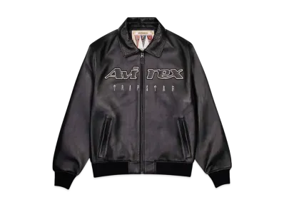TRAPSTAR x Avirex Leather Jacket "Black"