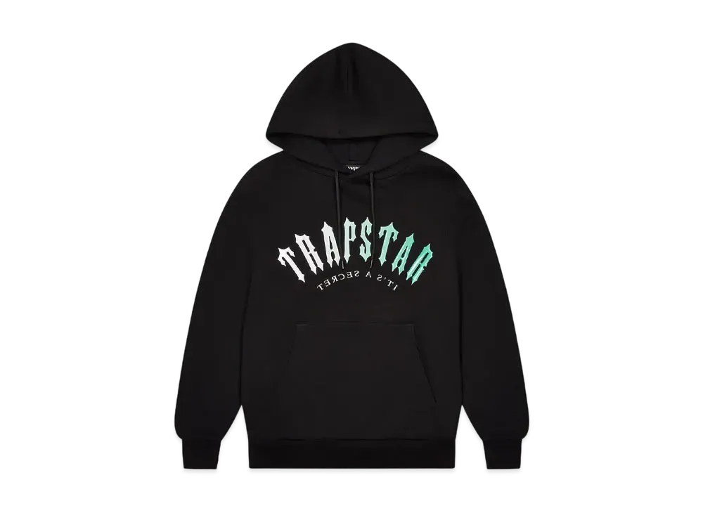 TRAPSTAR Decoded Hooded Gel Tracksuit "Black/Teal"