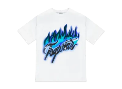 TRAPSTAR Flame Print Tee "White/Purple"