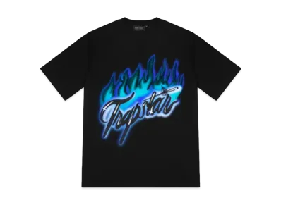 TRAPSTAR Flame Print Tee "Black/Purple"