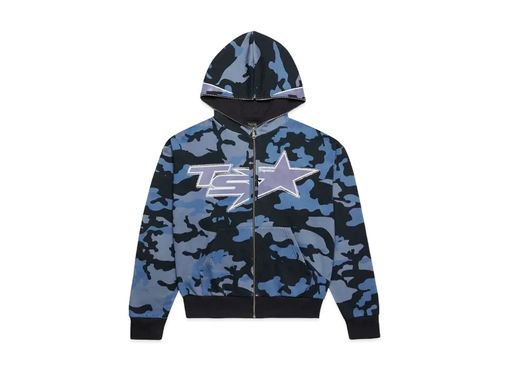 TRAPSTAR TS Star Camo Hoodie "Blue"