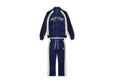 TRAPSTAR Irongate Arch Velour Tracksuit "Navy"