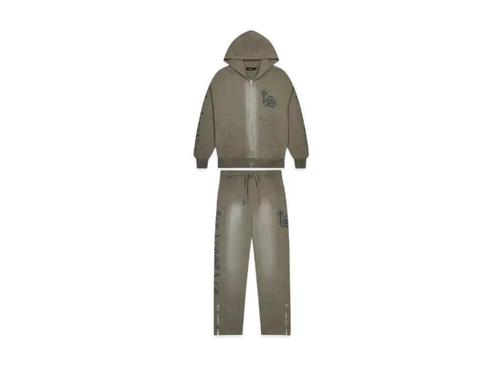 TRAPSTAR Script Spray Tracksuit "Dark Khaki"