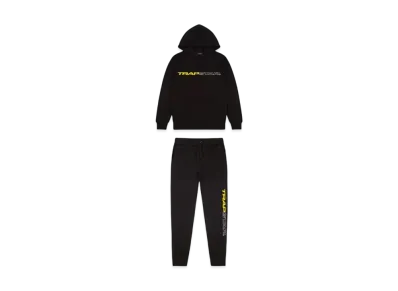 TRAPSTAR Full Speed Hoodie Tracksuit "Black/Yellow"