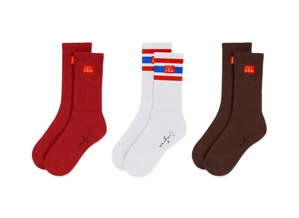 Travis Scott Cactus Jack x McDonalds CJ Arches Sock Pack