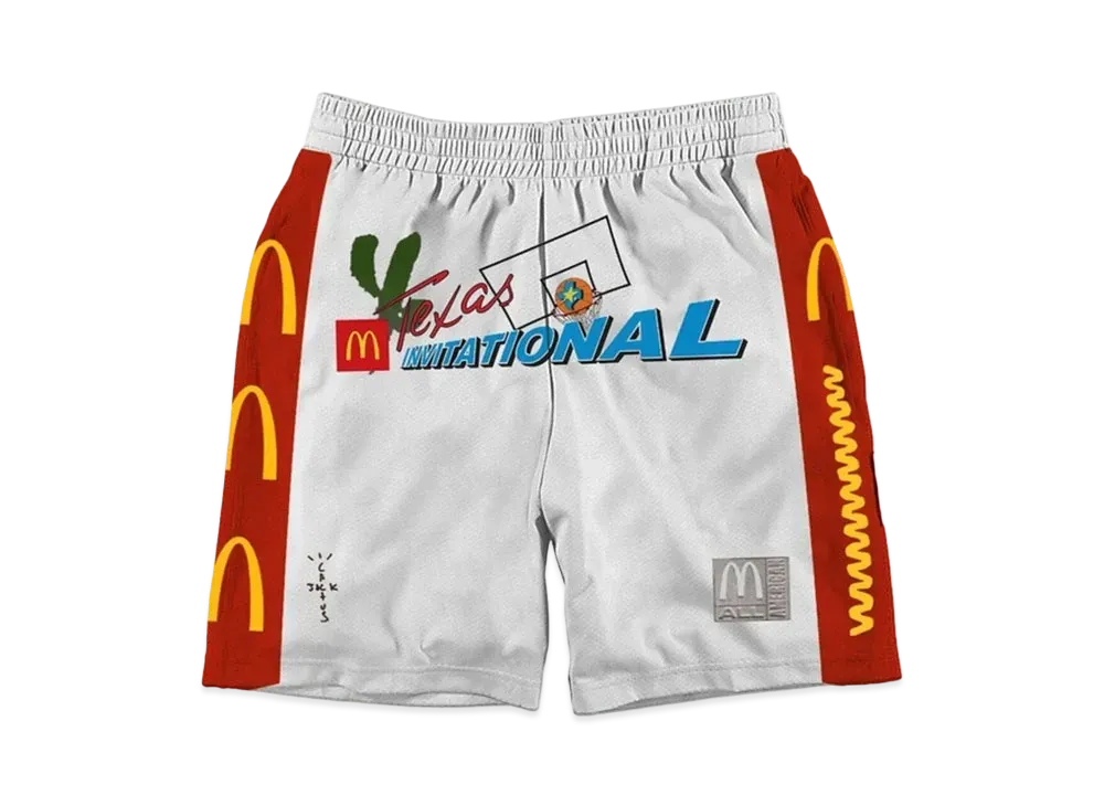 Travis Scott Cactus Jack x McDonald's Cactus Jack All American Shorts "White"