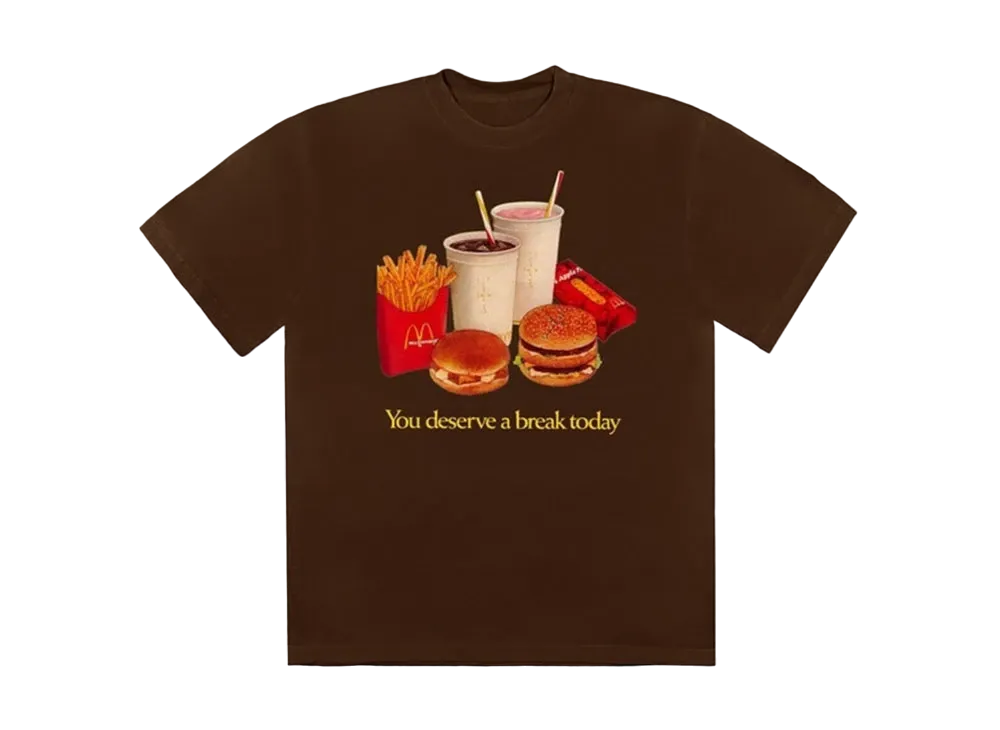 Travis Scott Cactus Jack x McDonald's Deserve A Break T-Shirt "Brown"
