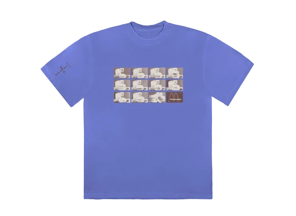 Travis Scott Cactus Jack x McDonald's Menu Mono Logo III T-Shirt "Washed Purple"
