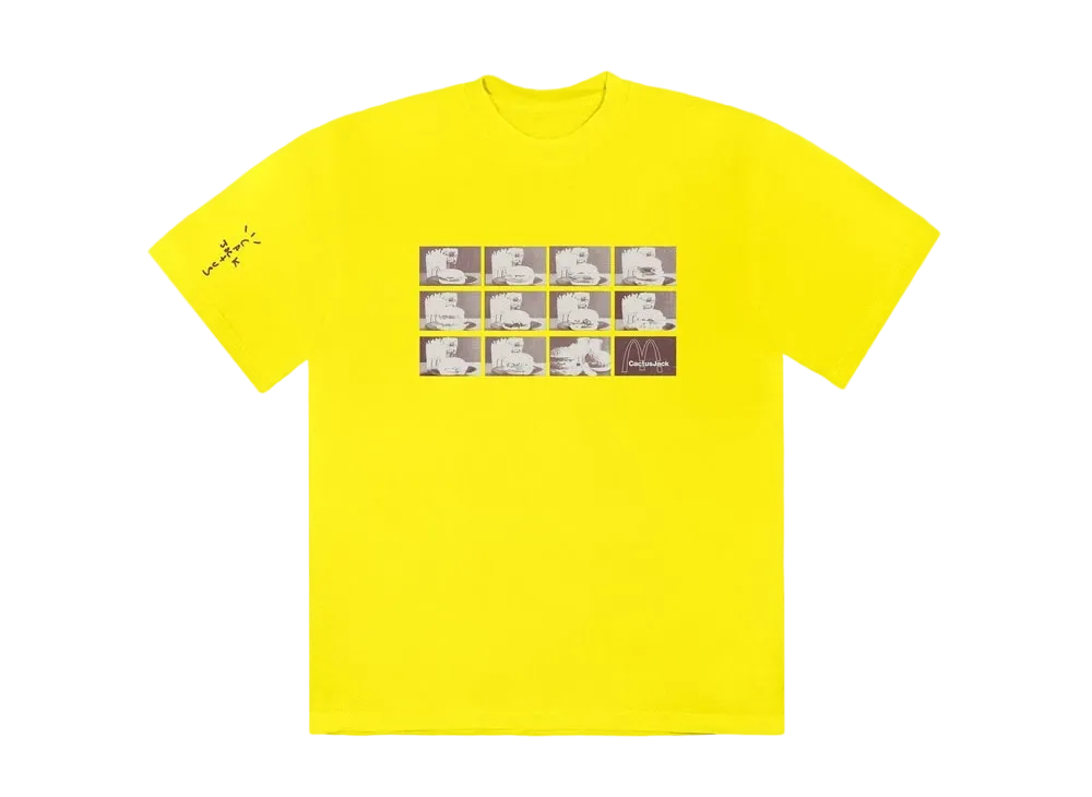 Travis Scott Cactus Jack x McDonald's Menu Mono Logo II T-Shirt "Yellow"
