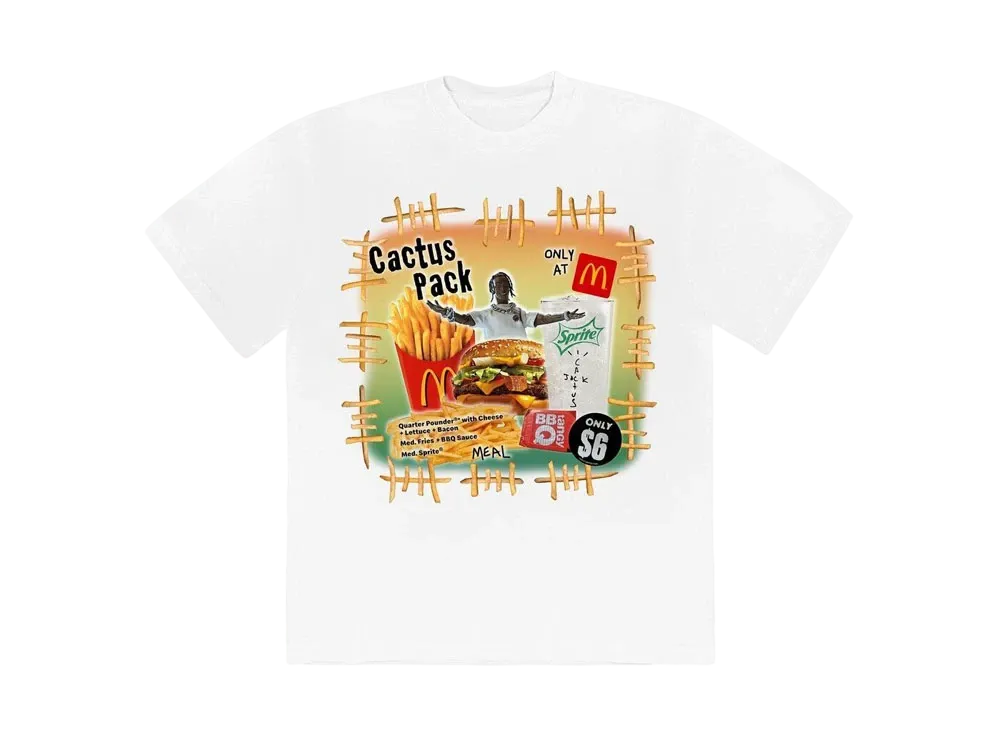 Travis Scott Cactus Jack x McDonald's Cactus Pack Vintage Bootleg II T-Shirt "White"