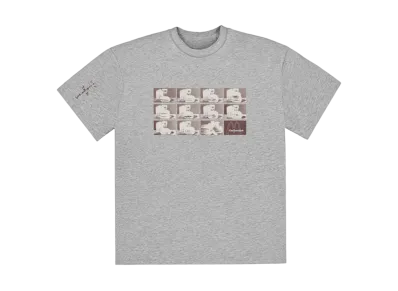 Travis Scott Cactus Jack x McDonald's Menu Mono Logo T-Shirt Grey