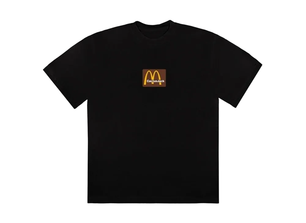 トラヴィススコット カクタスジャック x マクドナルド セサミ Tシャツ "ブラック ブラウン"