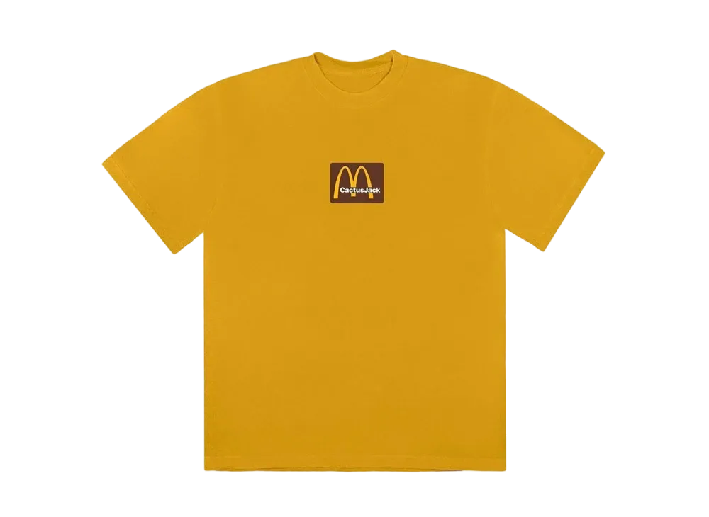 トラヴィススコット カクタスジャック x マクドナルド セサミ 2 Tシャツ "ゴールド"