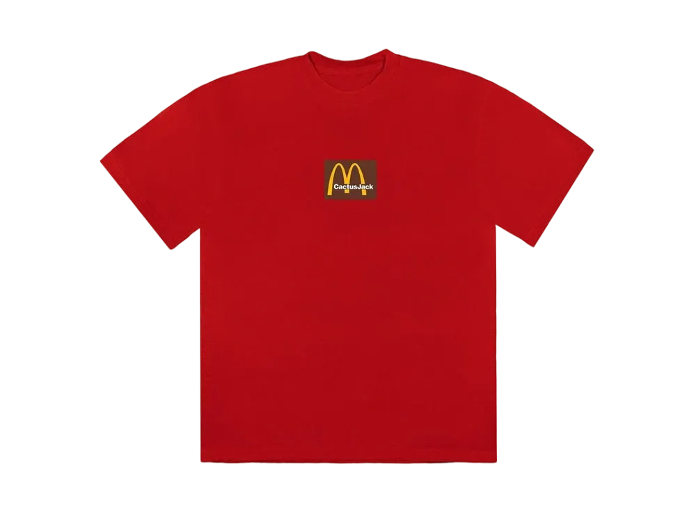 Travis Scott Cactus Jack x McDonald's Sesame Inv III T-Shirt "Red"
