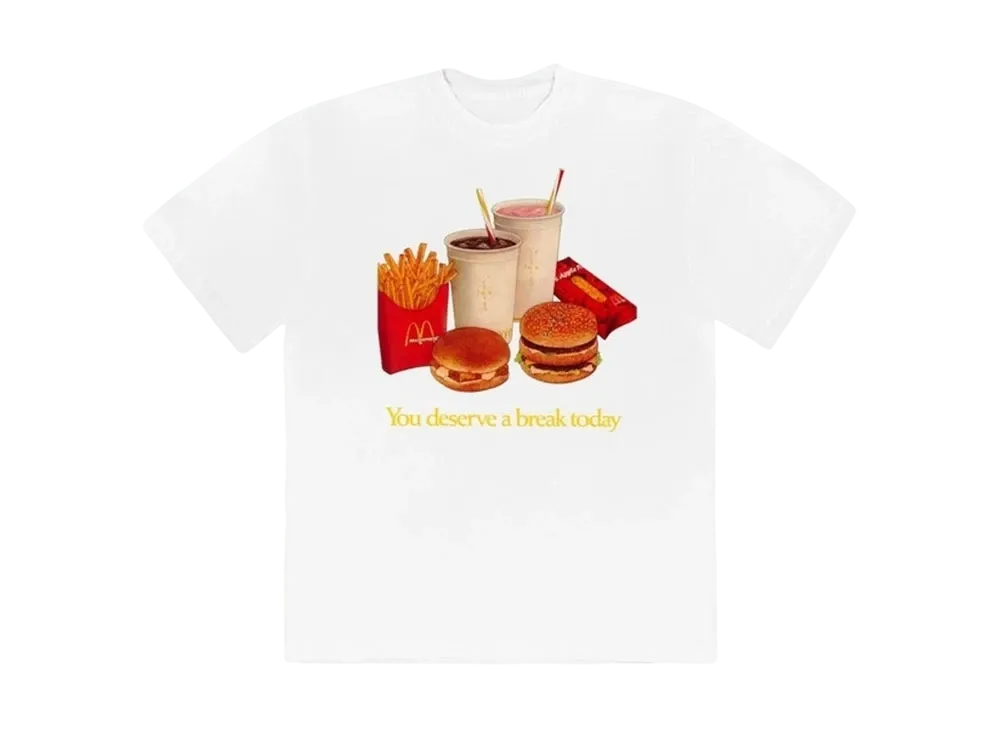 Travis Scott Cactus Jack x McDonald's Deserve A Break II T-Shirt "White"