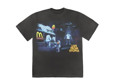 Travis Scott Cactus Jack x McDonald's Live From Utopia T-Shirt "Black"