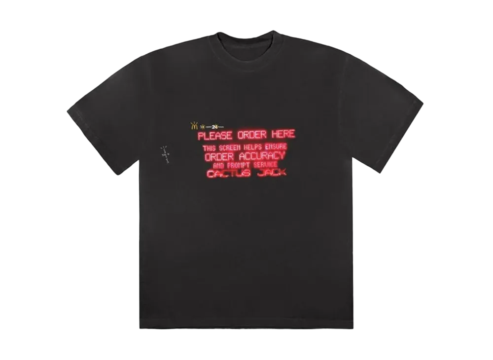 Travis Scott Cactus Jack x McDonald's Order Here T-Shirt "Black"