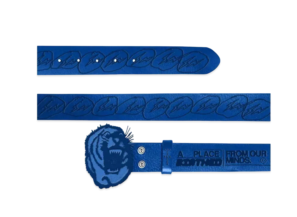 Travis Scott Cactus Jack For Fragment Logo Belt "Blue"
