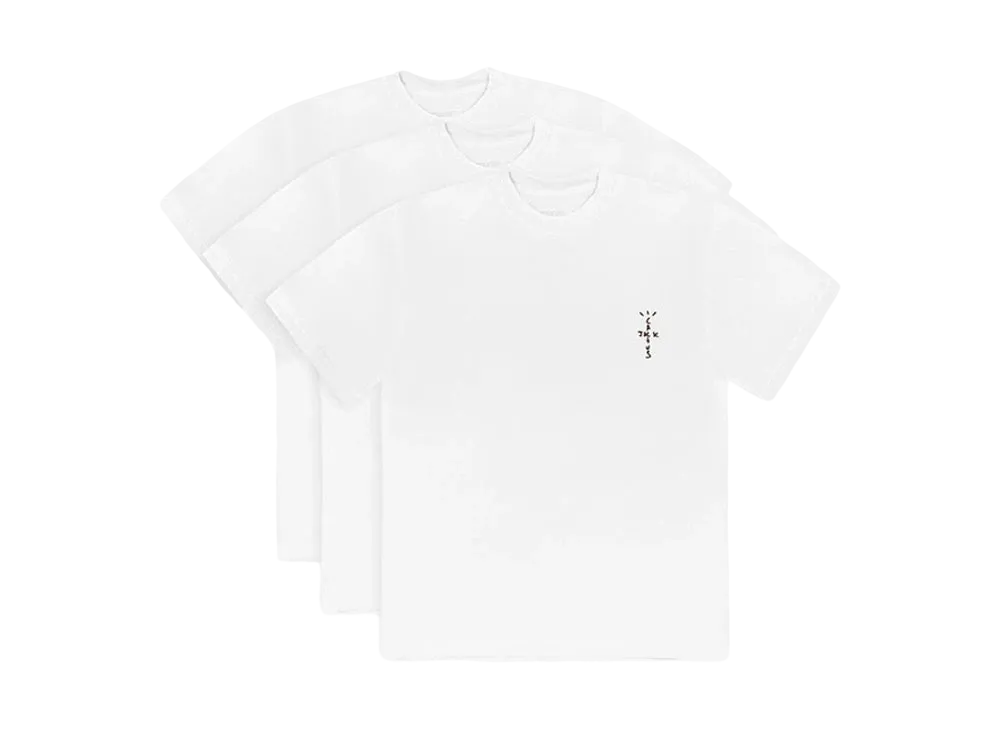 Travis Scott Cactus Jack CJ T-Shirt (3 Pack) "White"