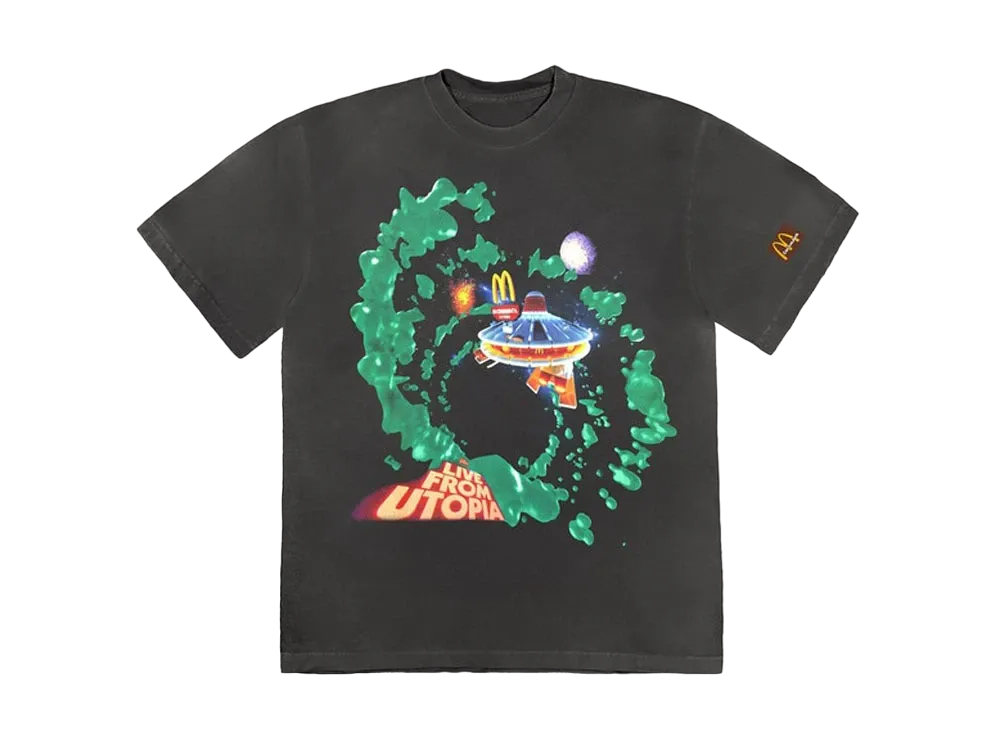 トラヴィススコット カクタスジャック フライ-Thru Tシャツ "ブラック"