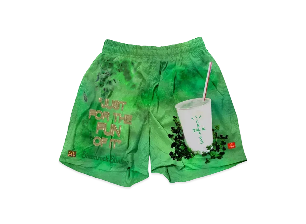Travis Scott Cactus Jack Shamrock Shake Shorts "Green"