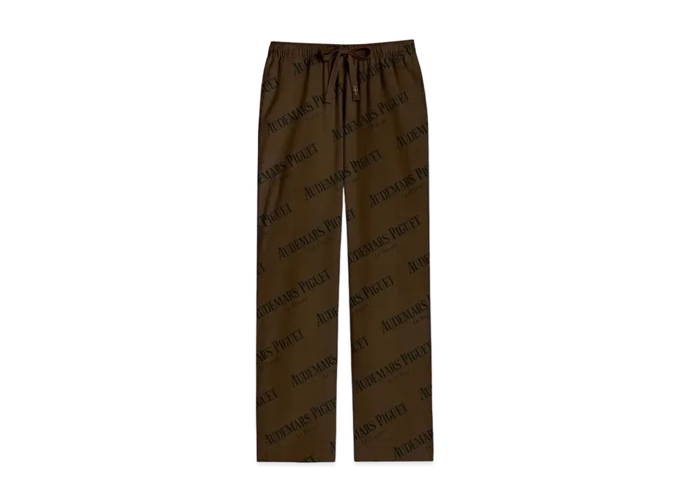 Travis Scott Cactus Jack x AP Logo Silk Pajama Pants "Brown"