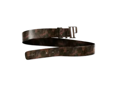 Travis Scott Cactus Jack x AP Logo Leather Belt "Brown"