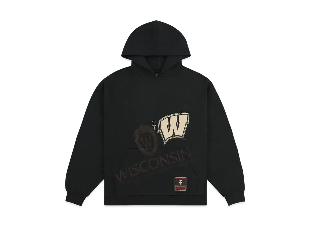 Travis Scott x M&N x University Of Wisconsin Hoodie "Black"
