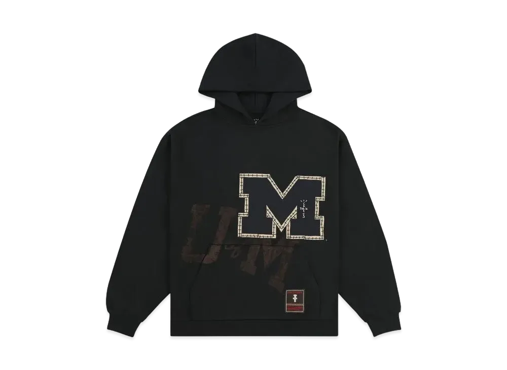 Travis Scott x M&N x University Of Michigan Hoodie "Black"