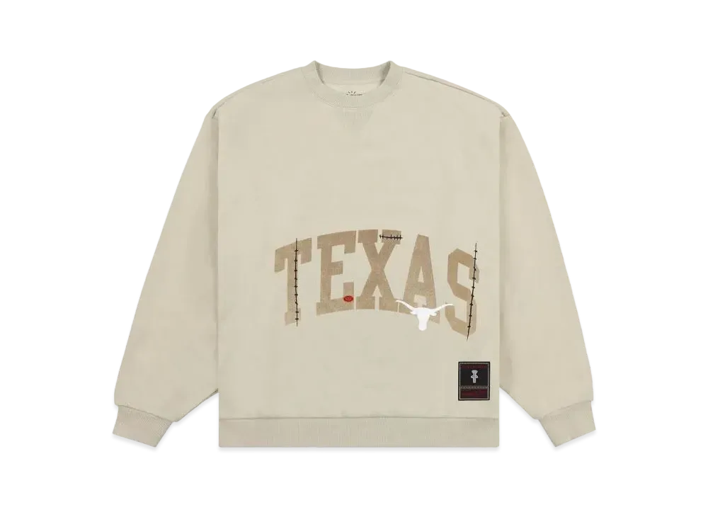 Travis Scott x M&N x University Of Texas Crewneck "Ivory"