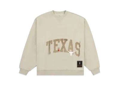 Travis Scott x M&N x University Of Texas Crewneck "Ivory"