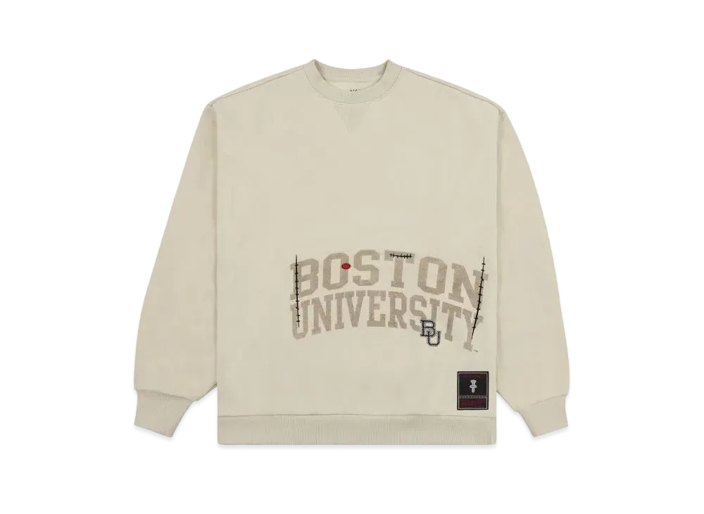 Travis Scott x M&N x Boston University Crewneck "Ivory"