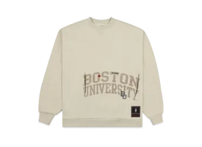 Travis Scott x M&N x Boston University Crewneck "Ivory"