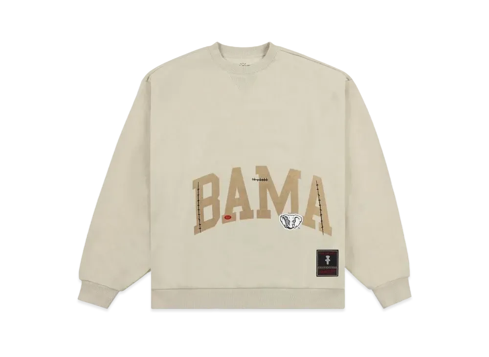 Travis Scott x M&N x University Of Alabama Crewneck "Ivory"